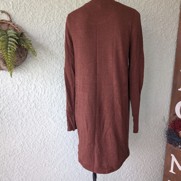 Athleta Plus brown Coaster Luxe Sweatshirt Dress size m - Picture 4 of 11